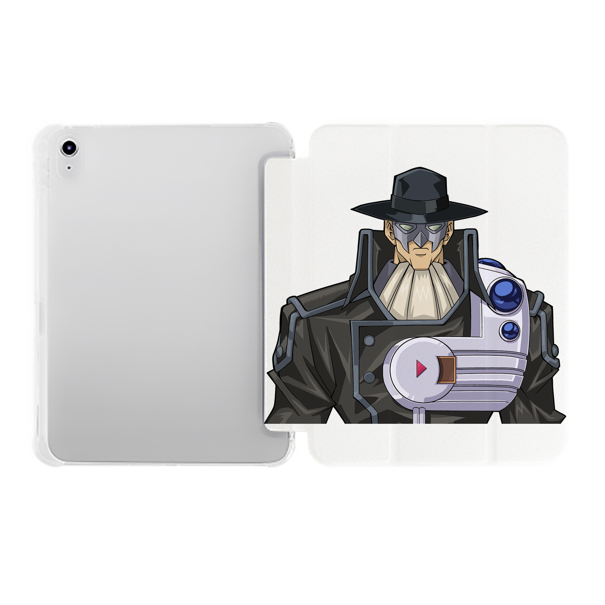 （画像用） 遊☆戯☆王 Yu-Gi-Oh! IPad ケース ペン収納付き 三つ折りスタンド PUレザー×シリコン 対応機種9.5/10.5/10.9インチ